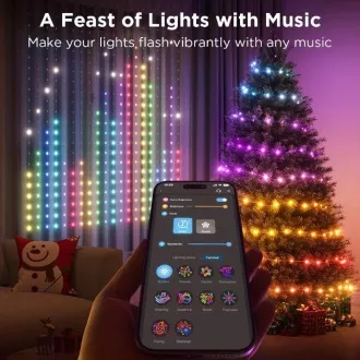 Govee Netflix RGBIC Curtain Light 400 LED - 1, 5 x 1, 5m Govee Netflix RGBIC Curtain Light 400 LED - 1, 5 x 1, 5m
