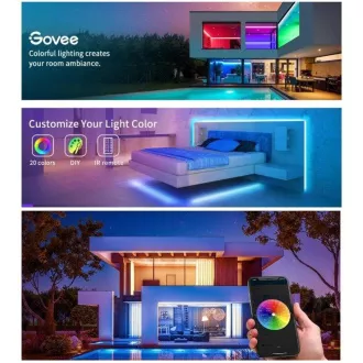 Govee WiFi RGB Smart LED pásek 10m Govee WiFi RGB Smart LED pásek 10m