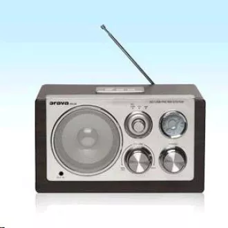 Orava RR-29 A rádio, 1 x 3, 5W, AM / FM rádio, USB, AUX vstup, SD karta, hnědá / stříbrná Orava RR-29 A rádio, 1 x 3, 5W, AM / FM rádio, USB, AUX vstup, SD karta, hnědá / stříbrná