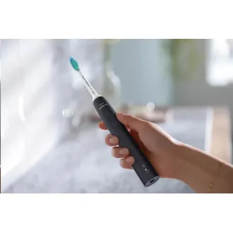 Philips HX3673/14 Sonicare 3100, zubní kartáček, pro dospělé, 31000 kmitů/min, časovač, tlakový senzor, pouzdro, černý