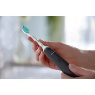 Philips HX3673/14 Sonicare 3100, zubní kartáček, pro dospělé, 31000 kmitů/min, časovač, tlakový senzor, pouzdro, černý