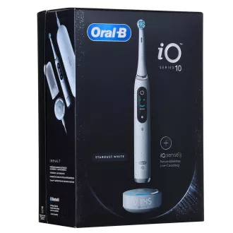 Oral-B iO 10 Stardust White elektrický zubní kartáček, magnetický, 7 režimů, displej, AI 3D sledování povrchu zubů, bílý Oral-B iO 10 Stardust White elektrický zubní kartáček, magnetický, 7 režimů, displej, AI 3D sledování povrchu zubů, bílý