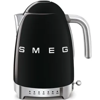 Smeg KLF04BLEU rychlovarná konvice, 1, 7 l (7 šálků), 2400 W, styl 50. let, řízení teploty, 7 programů, černá Smeg KLF04BLEU rychlovarná konvice, 1, 7 l (7 šálků), 2400 W, styl 50. let, řízení teploty, 7 programů, černá