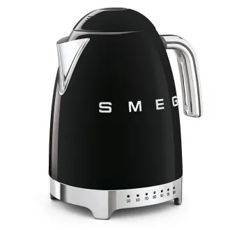 Smeg KLF04BLEU rychlovarná konvice, 1, 7 l (7 šálků), 2400 W, styl 50. let, řízení teploty, 7 programů, černá Smeg KLF04BLEU rychlovarná konvice, 1, 7 l (7 šálků), 2400 W, styl 50. let, řízení teploty, 7 programů, černá