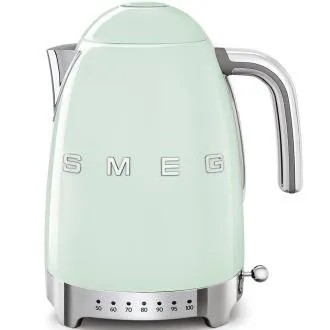 Smeg KLF04PGEU rychlovarná konvice, 1, 7 l (7 šálků), 2400 W, styl 50. let, řízení teploty, 7 programů, pastelově zelená Smeg KLF04PGEU rychlovarná konvice, 1, 7 l (7 šálků), 2400 W, styl 50. let, řízení teploty, 7 programů, pastelově zelená