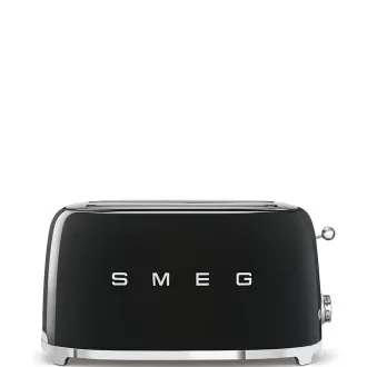 Smeg TSF02BLEU, toustovač / topinkovač, 4 toasty, 6 úrovní opékání, zásuvka na drobky, styl. 50. let, černý Smeg TSF02BLEU, toustovač / topinkovač, 4 toasty, 6 úrovní opékání, zásuvka na drobky, styl. 50. let, černý