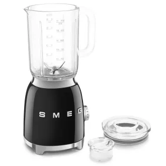 Smeg BLF03BLEU mixér, 800 W, 4 programy, funkce pulse, 18000 RPM, nerezové ostří, Ice crush, 50's Style, černý