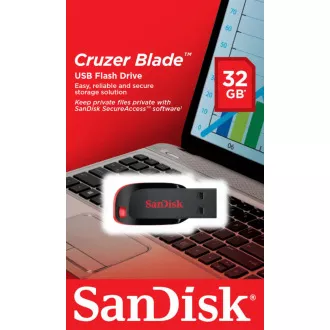 SanDisk Flash Disk 32GB Cruzer Blade, USB 2.0, černá SanDisk Flash Disk 32GB Cruzer Blade, USB 2.0, černá