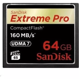 SanDisk Compact Flash 64GB Extreme Pro (160MB/s) VPG 65, UDMA 7 SanDisk Compact Flash 64GB Extreme Pro (160MB/s) VPG 65, UDMA 7