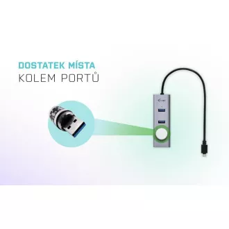 i-tec USB-C Metal 4-portový HUB i-tec USB-C Metal 4-portový HUB