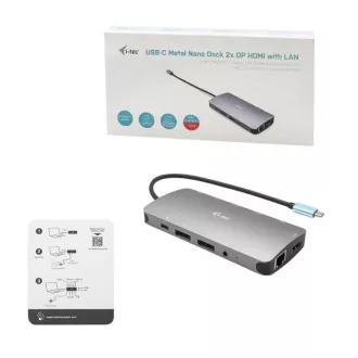 i-tec USB-C Metal Nano 3x Display Docking Station, Power Delivery 100 W i-tec USB-C Metal Nano 3x Display Docking Station, Power Delivery 100 W