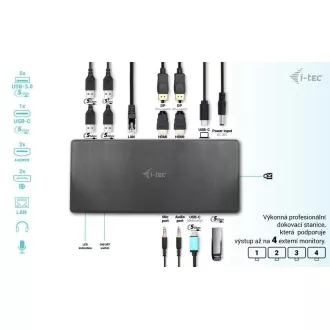 i-tec USB-C Quattro Display Docking Station s Power Delivery 85 W i-tec USB-C Quattro Display Docking Station s Power Delivery 85 W