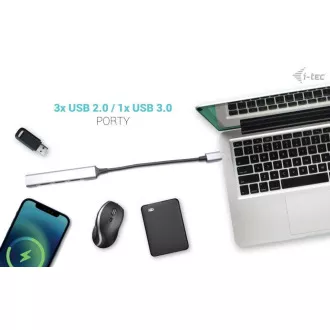 i-tec USB-C Metal HUB 1x USB 3.0 + 3x USB 2.0 i-tec USB-C Metal HUB 1x USB 3.0 + 3x USB 2.0