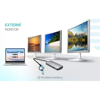 i-tec USB 3.0 USB-C/Thunderbolt 3x Display Metal Nano Dock with LAN, PD 100 W i-tec USB 3.0 USB-C/Thunderbolt 3x Display Metal Nano Dock with LAN, PD 100 W