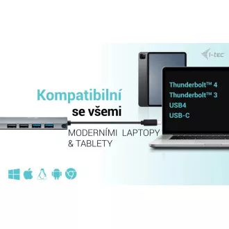 i-tec USB-C Metal Nano 2x HDMI Docking Station, PD 100W i-tec USB-C Metal Nano 2x HDMI Docking Station, PD 100W