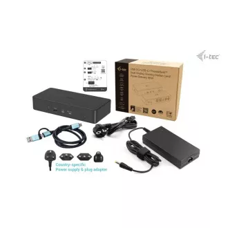 i-tec USB 3.0/USB-C/Thunderbolt 3 Professional Dual 4K Display Dock.st. Gen2, PD 100W i-tec USB 3.0/USB-C/Thunderbolt 3 Professional Dual 4K Display Dock.st. Gen2, PD 100W