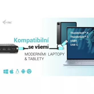 i-tec USB-C Triple Display Docking Station Gen 2, PD 100W i-tec USB-C Triple Display Docking Station Gen 2, PD 100W