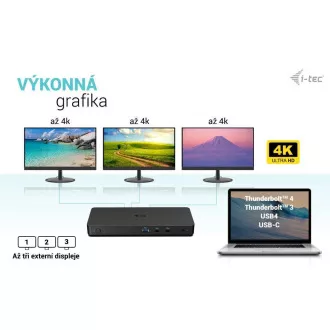 i-tec USB-C Triple 4K Display Docking Station Gen2 Pro, PD 100W i-tec USB-C Triple 4K Display Docking Station Gen2 Pro, PD 100W