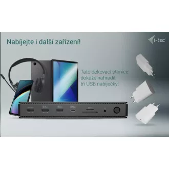 i-tec Thunderbolt4 2x Display Docking Station Gen3, 7x USB, 2.5 GLAN, PowerDelivery 92 W i-tec Thunderbolt4 2x Display Docking Station Gen3, 7x USB, 2.5 GLAN, PowerDelivery 92 W