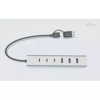 i-tec USB-C/USB-A Charging Metal HUB 7 Port (3x USB-C, 4x USB-A) i-tec USB-C/USB-A Charging Metal HUB 7 Port (3x USB-C, 4x USB-A)