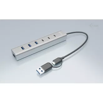i-tec USB-C/USB-A Charging Metal HUB 7 Port (3x USB-C, 4x USB-A) i-tec USB-C/USB-A Charging Metal HUB 7 Port (3x USB-C, 4x USB-A)