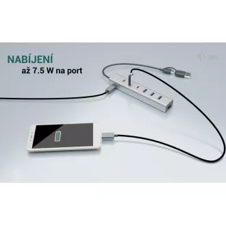 i-tec USB-C/USB-A Charging Metal HUB 7 Port (3x USB-C, 4x USB-A) i-tec USB-C/USB-A Charging Metal HUB 7 Port (3x USB-C, 4x USB-A)