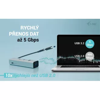 i-tec Universal Charging Metal HUB 2x USB-C + 2x USB-A Port, PD 85W i-tec Universal Charging Metal HUB 2x USB-C + 2x USB-A Port, PD 85W