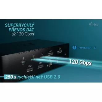 i-tec Thunderbolt 5 Quattro Display Docking Station, Power Delivery 140W i-tec Thunderbolt 5 Quattro Display Docking Station, Power Delivery 140W