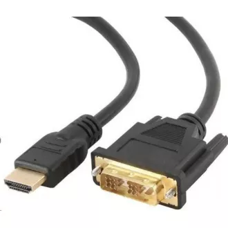 GEMBIRD Kabel HDMI - DVI 1, 8m (M/M, DVI-D, Single Link, zlacené kontakty, stíněný) GEMBIRD Kabel HDMI - DVI 1, 8m (M/M, DVI-D, Single Link, zlacené kontakty, stíněný)