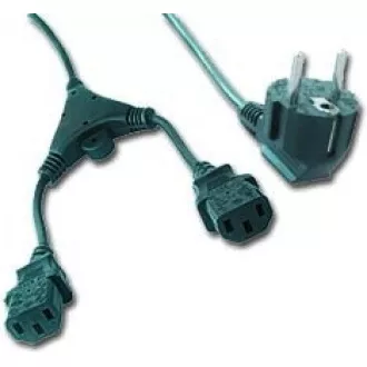 GEMBIRD Kabel napájecí 230V 2m 2 zástrčky (Y rozdvojka) GEMBIRD Kabel napájecí 230V 2m 2 zástrčky (Y rozdvojka)