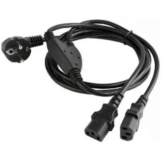 GEMBIRD Kabel napájecí 230V 2m 2 zástrčky (Y rozdvojka) GEMBIRD Kabel napájecí 230V 2m 2 zástrčky (Y rozdvojka)