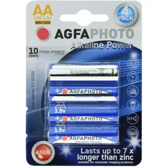 AgfaPhoto Power alkalická baterie LR06/AA, blistr 4ks