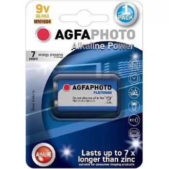 AgfaPhoto Power alkalická baterie 9V, blistr 1ks AgfaPhoto Power alkalická baterie 9V, blistr 1ks