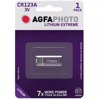 AgfaPhoto lithiová foto baterie CR123A, blistr 1ks AgfaPhoto lithiová foto baterie CR123A, blistr 1ks