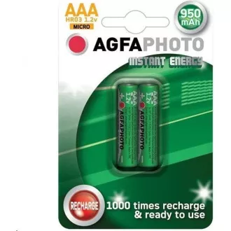 AgfaPhoto přednabitá baterie AAA, 950mAh, 2ks AgfaPhoto přednabitá baterie AAA, 950mAh, 2ks