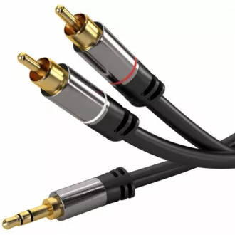 PREMIUMCORD Kabel audio 3, 5mm Jack - 2x Cinch 5m (M/M, stereo) PREMIUMCORD Kabel audio 3, 5mm Jack - 2x Cinch 5m (M/M, stereo)