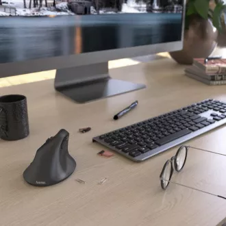 Hama vertikální ergonomická bezdrátová myš EMW-500L, pro leváky, černá Hama vertikální ergonomická bezdrátová myš EMW-500L, pro leváky, černá