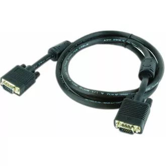 GEMBIRD Kabel VGA propojovací 1, 8m, černý (HD15M/M, dvojité stínění, feritová jádra) GEMBIRD Kabel VGA propojovací 1, 8m, černý (HD15M/M, dvojité stínění, feritová jádra)