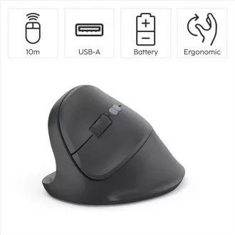Hama vertikální ergonomická bezdrátová myš EWM-500L, pro leváky Hama vertikální ergonomická bezdrátová myš EWM-500L, pro leváky