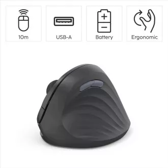 Hama vertikální ergonomická bezdrátová myš EWM-500R, pro praváky Hama vertikální ergonomická bezdrátová myš EWM-500R, pro praváky