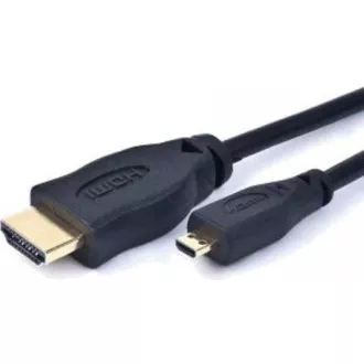GEMBIRD Kabel HDMI - HDMI Micro 1, 8m (v1.3, M/M, stíněný, zlacené kontakty) GEMBIRD Kabel HDMI - HDMI Micro 1, 8m (v1.3, M/M, stíněný, zlacené kontakty)