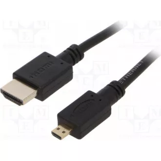 GEMBIRD Kabel HDMI - HDMI Micro 1, 8m (v1.3, M/M, stíněný, zlacené kontakty) GEMBIRD Kabel HDMI - HDMI Micro 1, 8m (v1.3, M/M, stíněný, zlacené kontakty)