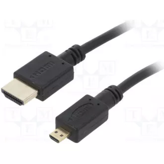 GEMBIRD Kabel HDMI - HDMI Micro 4, 5m (v1.3, M/M, stíněný, zlacené kontakty) GEMBIRD Kabel HDMI - HDMI Micro 4, 5m (v1.3, M/M, stíněný, zlacené kontakty)