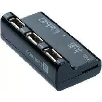CONNECT IT USB 2.0 hub 3 porty + čtečka karet BOOT CONNECT IT USB 2.0 hub 3 porty + čtečka karet BOOT