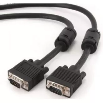 GEMBIRD Kabel VGA propojovací 5m, černý (HD15M/M, dvojité stínění, feritová jádra) GEMBIRD Kabel VGA propojovací 5m, černý (HD15M/M, dvojité stínění, feritová jádra)
