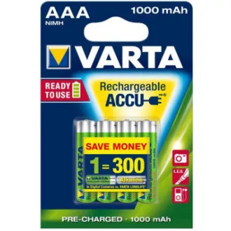 Varta LR03/4BP 1000 mAh Ready to use (Blistr 4ks) Varta LR03/4BP 1000 mAh Ready to use (Blistr 4ks)