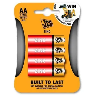 JCB zinko-chloridová baterie R06, blistr 4 ks JCB zinko-chloridová baterie R06, blistr 4 ks