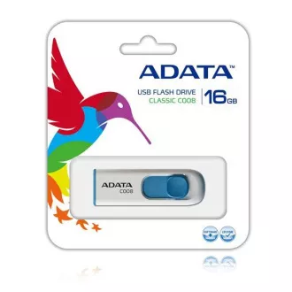 ADATA Flash Disk 16GB C008, USB 2.0 Classic, bílá ADATA Flash Disk 16GB C008, USB 2.0 Classic, bílá