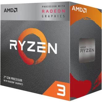 CPU AMD RYZEN 3 3200G, 4-core, 3.6 GHz (4 GHz Turbo), 6MB cache (2+4), 65W, socket AM4, Wraith Stealh, Radeon RX VEGA 8 CPU AMD RYZEN 3 3200G, 4-core, 3.6 GHz (4 GHz Turbo), 6MB cache (2+4), 65W, socket AM4, Wraith Stealh, Radeon RX VEGA 8