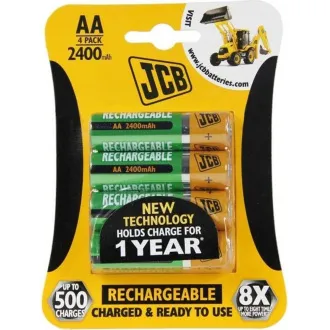 JCB RTU NiMH AA/R06, min.2400mAh, přednabitá, blistr 4 ks JCB RTU NiMH AA/R06, min.2400mAh, přednabitá, blistr 4 ks